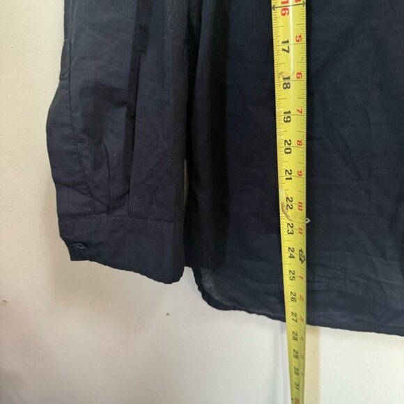 Michael Kors Cotton Neck Lace Tunic Roll Up Sleeves Pockets Top Lightweight M - Picture 16 of 16